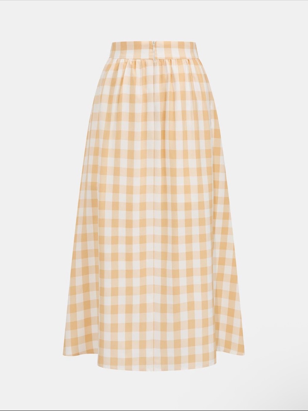 Commense Yellow Gingham Maxi Skirt Set - Picture 6 of 13